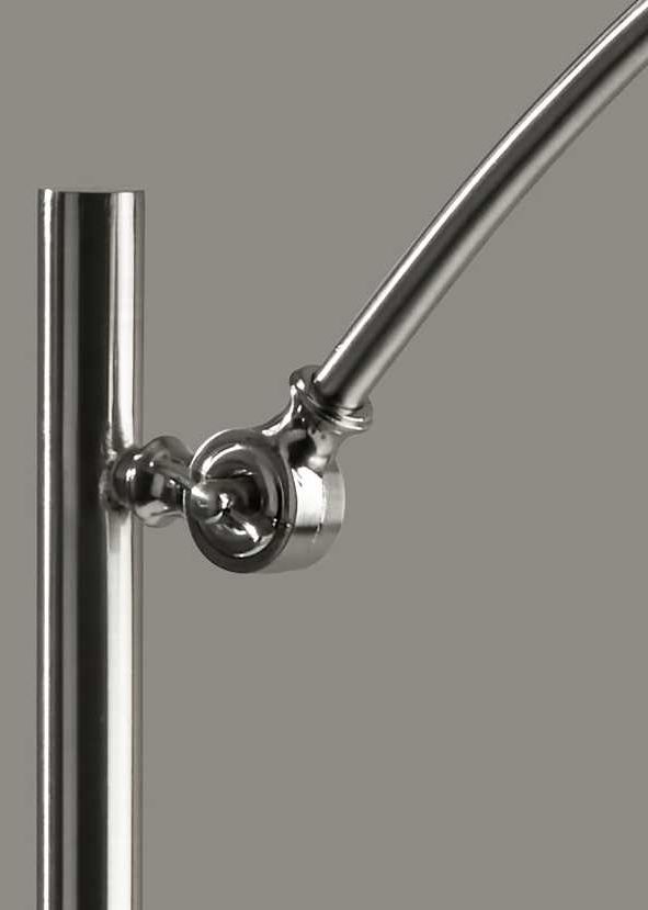 Adesso® York Brushed Steel Floor Lamp-2