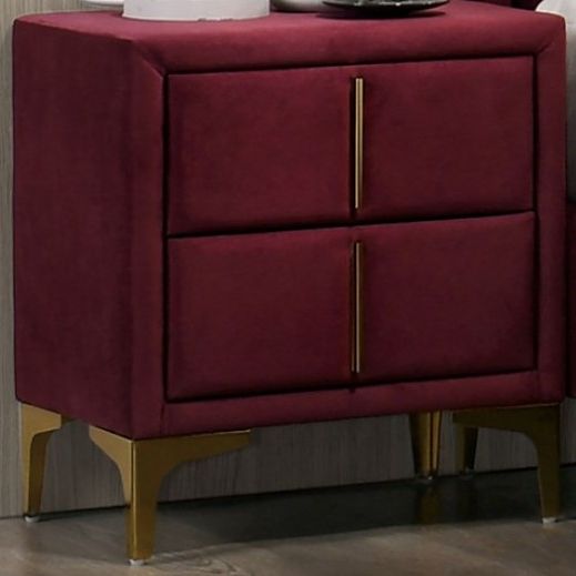 Furniture of America® Florizel Red Nightstand-0