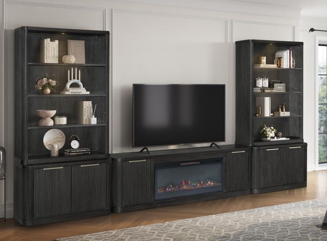 Legends Home Genevieve Black 84" Fireplace Console-1