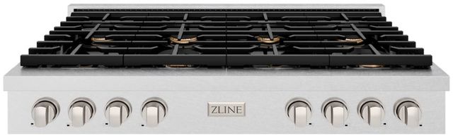 ZLINE Paramount 48" Satin Stainless Steel Gas Cooktop-0