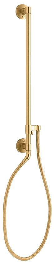 KOHLER® HydroRail®-H Vibrant Brushed Moderne Brass Bath/Shower Column-0