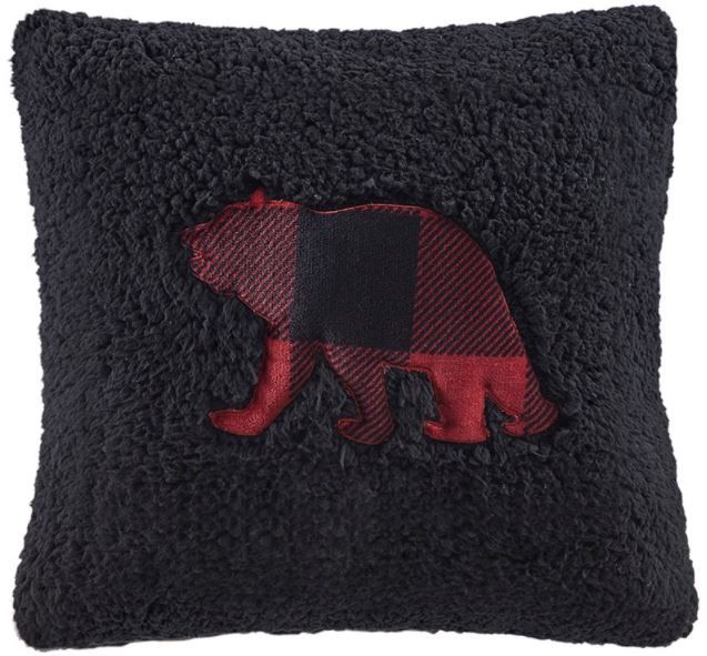 Olliix by Woolrich Alton Red/Black Buffalo Check King Plush to Sherpa Down Alternative Comforter Set-2
