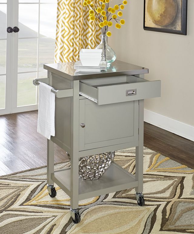Linon Sydney Gray Apartment Cart-4