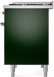 Ilve® Nostalgie II Series 40" Emerald Green Pro Style Dual Fuel Range-4