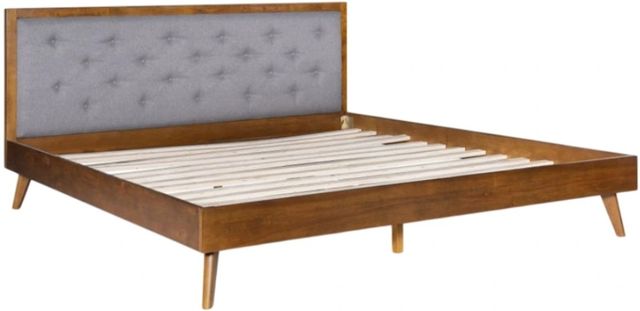 Linon Kit Gray/Walnut King Panel Bed-0