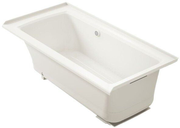 KOHLER® Archer® Biscuit 60" x 30" Alcove Heated BubbleMassage™ Air Bath with Bask® Heated Surface - Right Drain-0