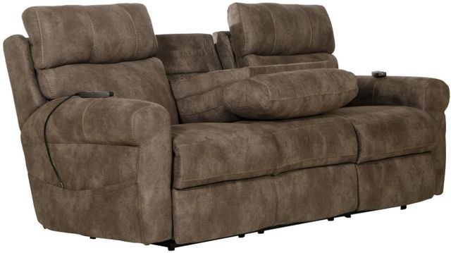 Catnapper® Tranquility Pewter Power Lay Flat Reclining Sofa-1