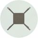 Coaster® Paxton Glass Top Counter Dining Table with Brown Base-4