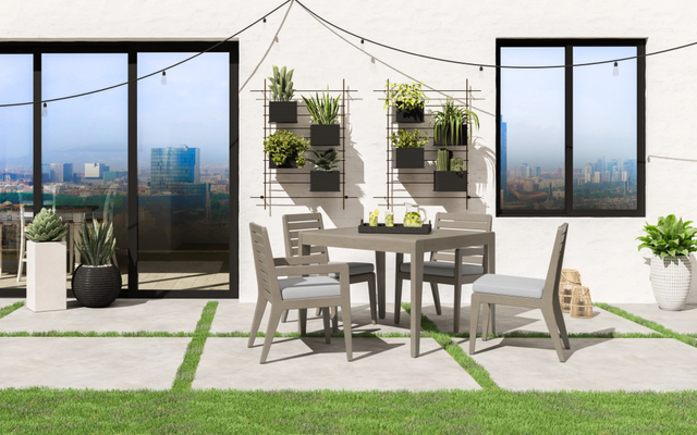 homestyles® Sustain 5-Piece Gray Outdoor Dining Set-4