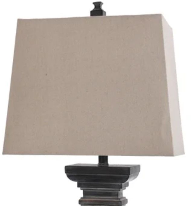 Stylecraft Malta Beige/Distressed Black Table Lamp-2