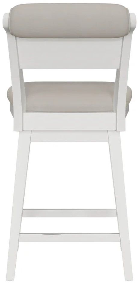 HH2 Home Clarion Fog Gray/White Square Counter Stool-3