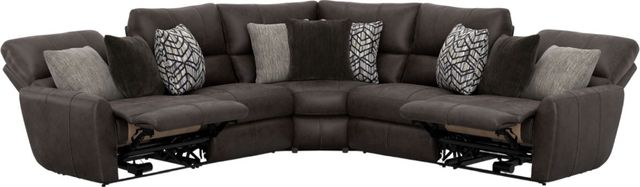 Catnapper® Royster 3-Piece Sable Curved Power Reclining Sectional-1