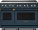 Viking® 5 Series 48" Squall Pro Style Induction Range with Brushed Brass Trim-0