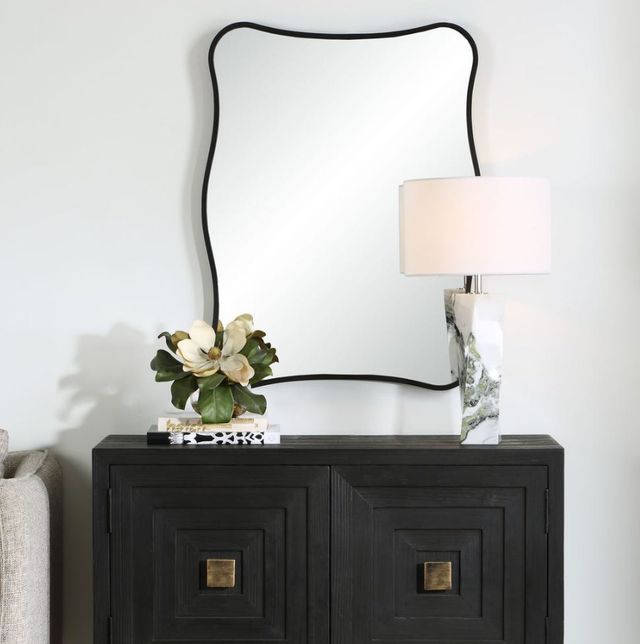 Uttermost® Pavia Satin Black Vanity Mirror-1