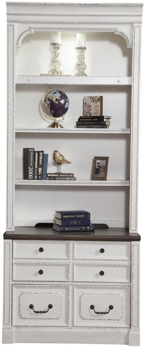 Parker House® Provence 2-Piece Vintage Alabaster Lateral File and Hutch-1