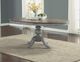 Flexsteel® Plymouth Medium Brown Round Dining Table with Distressed Graywash Pedestal Legs-4