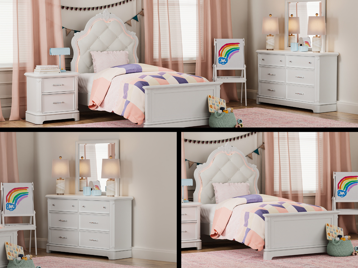 Enchantment Twin Bedroom Set | Bob Mills Furniture, image size:1200x900