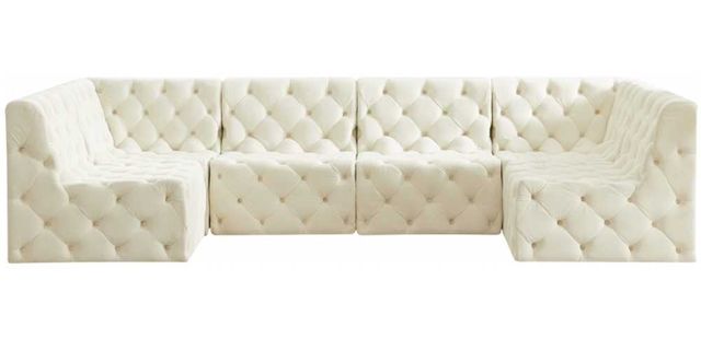 Meridian Furniture Tuft 6-Piece Cream Modular Sectional-1