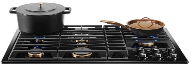 JennAir® 36" Black Natural Gas Downdraft Cooktop-3