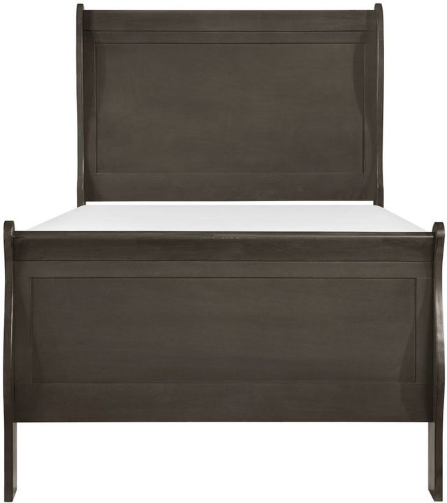 Homelegance® Mayville Stained Gray Twin Sleigh Bed-2