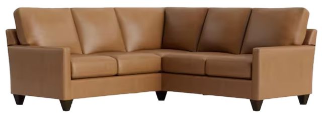 Bassett® Furniture Customizable Benchmade Premier 2-Piece Leather Track Arm L-Shaped Sectional-0
