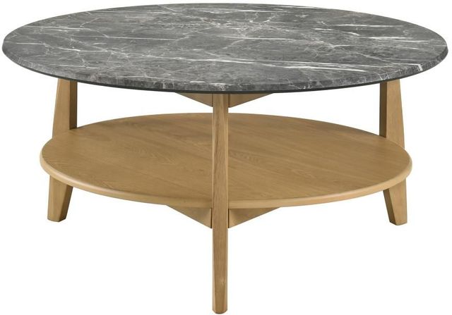 Coaster® Bradley Gray Coffee table with Natural Base-4