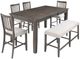 Jofran Inc. Willow Creek 6-Piece Beige/Wire Brushed Counter Dining Set-5