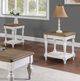 Winners Only® Augusta Rustic Brown Top End Table with White Base-1