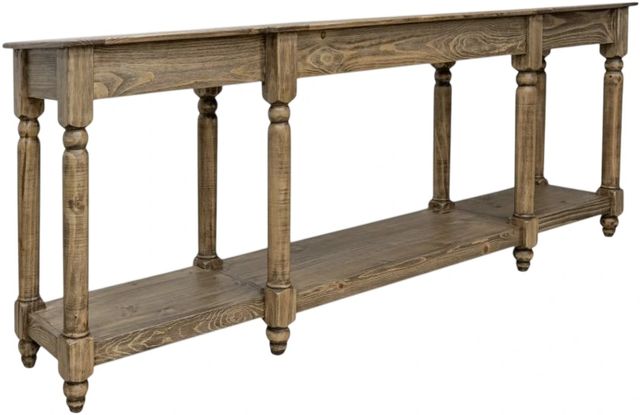 International Furniture Direct Tiffany Brown 95" Sofa Table-0