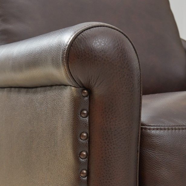Flexsteel® Elizabeth Brunette Leather Power Recliner with Power Headrest-3