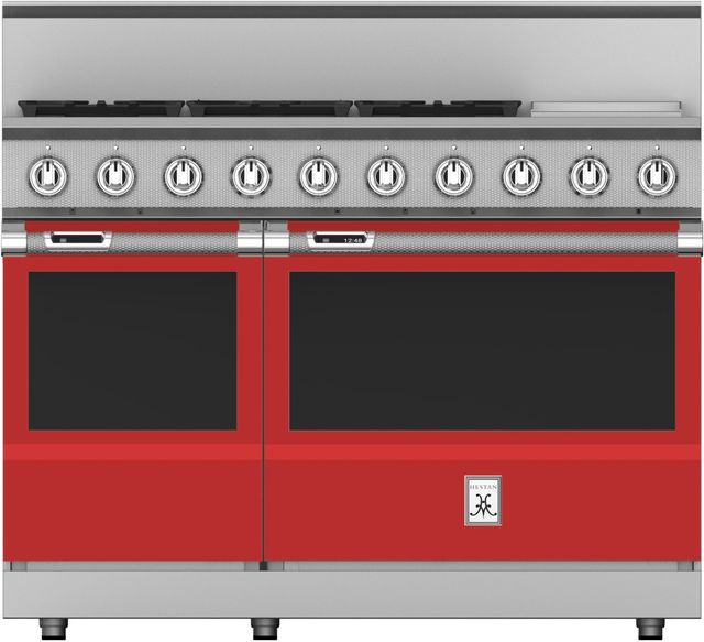 Hestan 48" Custom Color 5-Burner Duel Fuel Range with Griddle-2