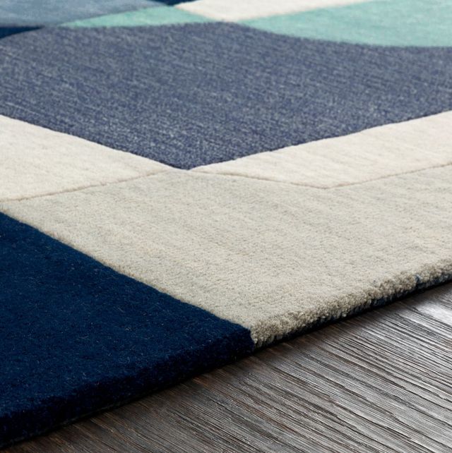 Surya Forum Dark Blue 5'x8' Area Rug-4
