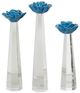 StyleCraft Austin Allen James 3-Piece Blue/Crystal Candle Holder Set-0