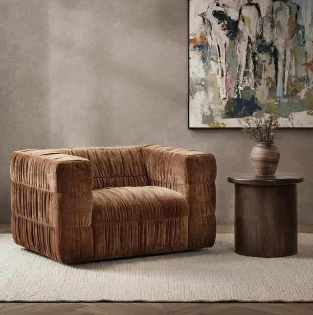 Classic Home Afeela Bronze Swivel Chair-1