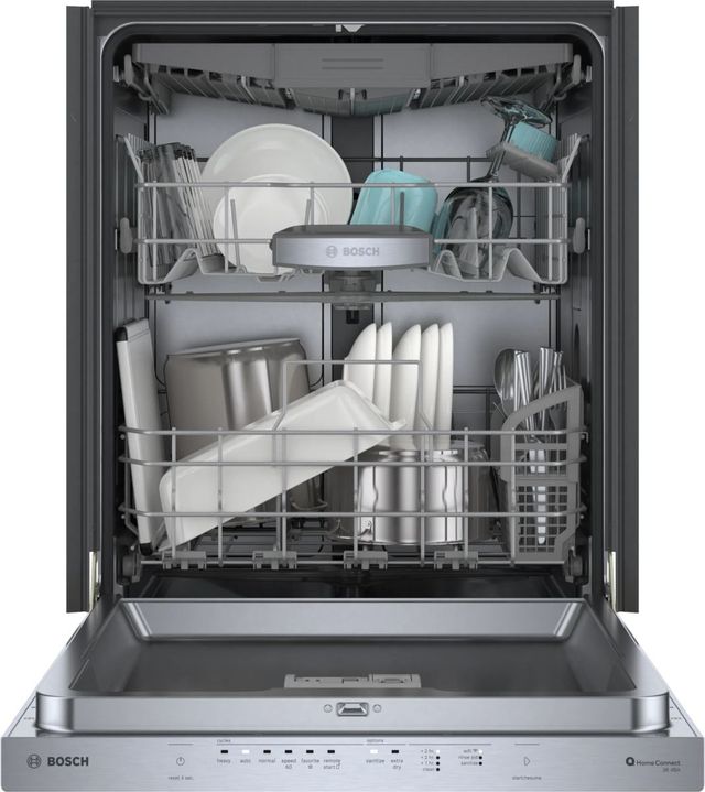 Bosch® 500 Series 24" Fingerprint Resistant Stainless Steel Top Control Built In Dishwasher-2