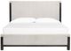 Magnussen Home® Plum Creek Elite Dove/Ravenwood Black King Upholstered Panel Bed-1