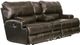 Catnapper® Wembley Steel Leather Lay Flat Reclining Console Loveseat-0
