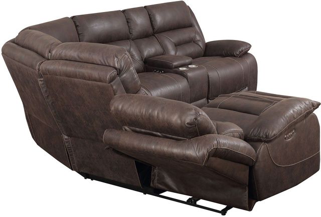 Steve Silver Co. Aria 3-Piece Saddle Brown Power Reclinnig Sectional-3