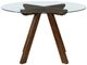 Homelegance®  Aiden Glass Top Dining Table with Brown Base-1