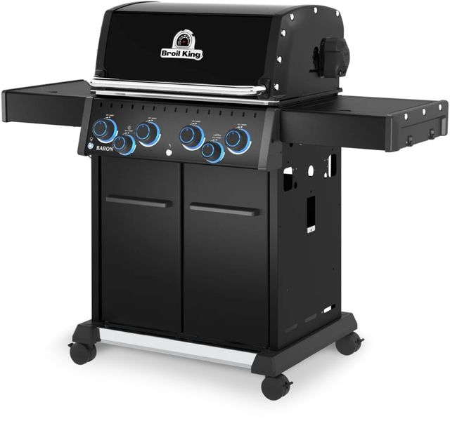 Broil King® Baron™ 420 Pro Shadow 4-Burner Black Freestanding Natural Gas Grill-2
