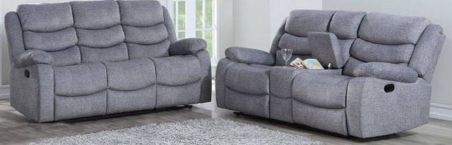 New Classic® Home Furnishings Granada Arcadia Beamer Gray Sofa and Loveseat Set-0