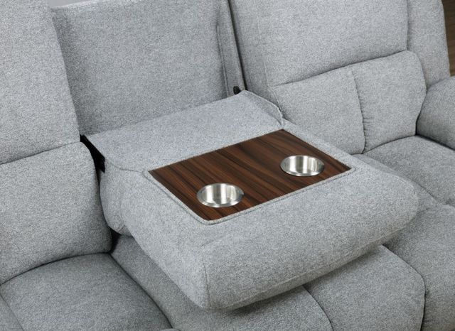 Coaster® Waterbury Grey Upholstered Motion Sofa-4