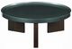 ACME Furniture Lakita Blackish Green High Gloss Coffee Table with Smoked Oak Base-1