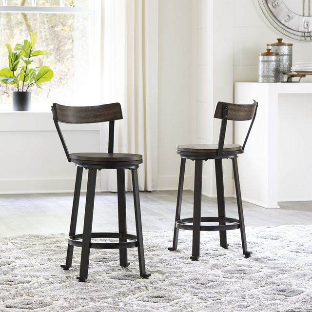 Signature Design by Ashley® Melenski Grayish Brown/Black Counter Stool-4