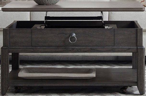 Null Furniture Lake Lure Gray Fog Lift Top Motion Cocktail Table -0