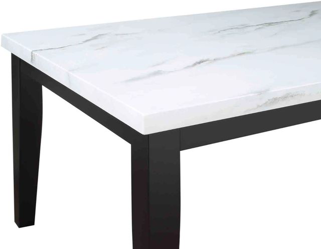 Steve Silver Co. Sterling White Dining Table with Cordovan Dark Cherry Base-2
