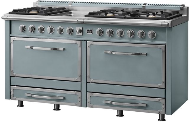 Viking® Tuscany 66” November Sky Pro Style Dual Fuel Range with Griddle-2