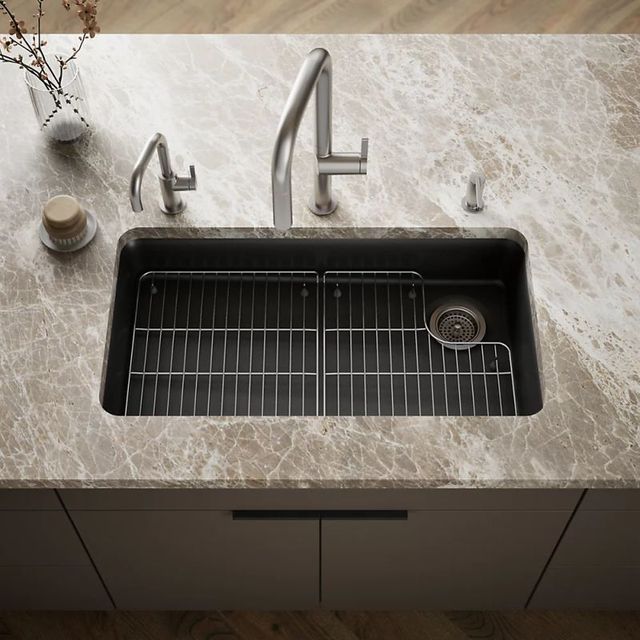 KOHLER® Cairn® Matte Graphite 33" Undermount Single-Bowl Kitchen Sink-1