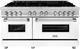 ZLINE 60" Stainless Steel Pro Style Dual Fuel Range with White Matte Door-0