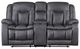 New Classic® Home Furnishings Morello Gray Dual Manual Reclining Loveseat-2